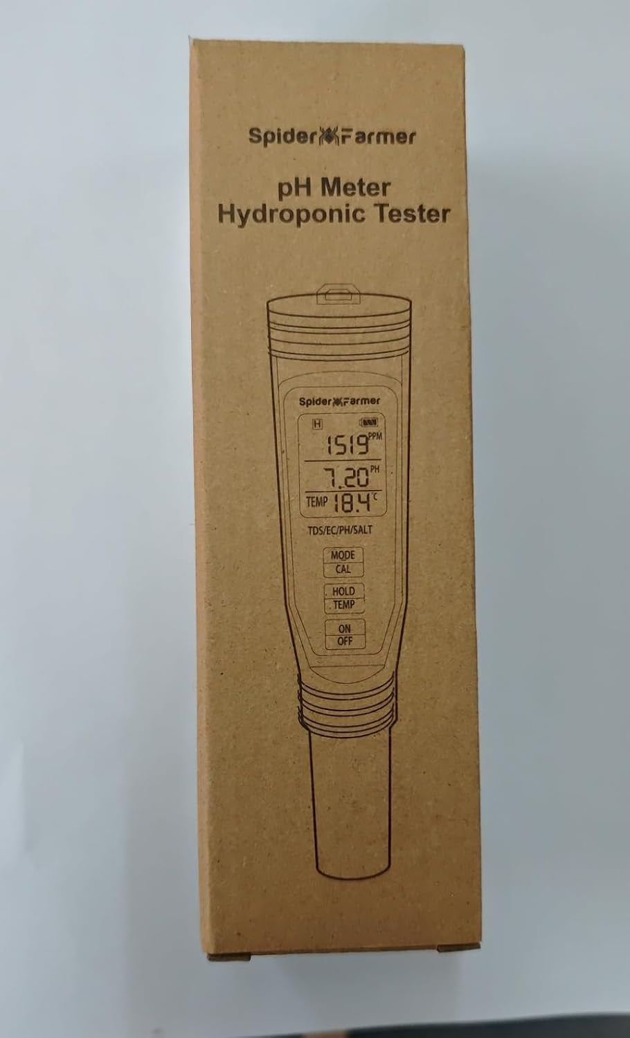 5-In-1 Digital Ph Meter Kit for Water, TDS EC Temperature Salinity Tester with ATC Rechargeable for Plants Hydroponics Pool Fish Tank and Aquarium (IP67 Waterproof)