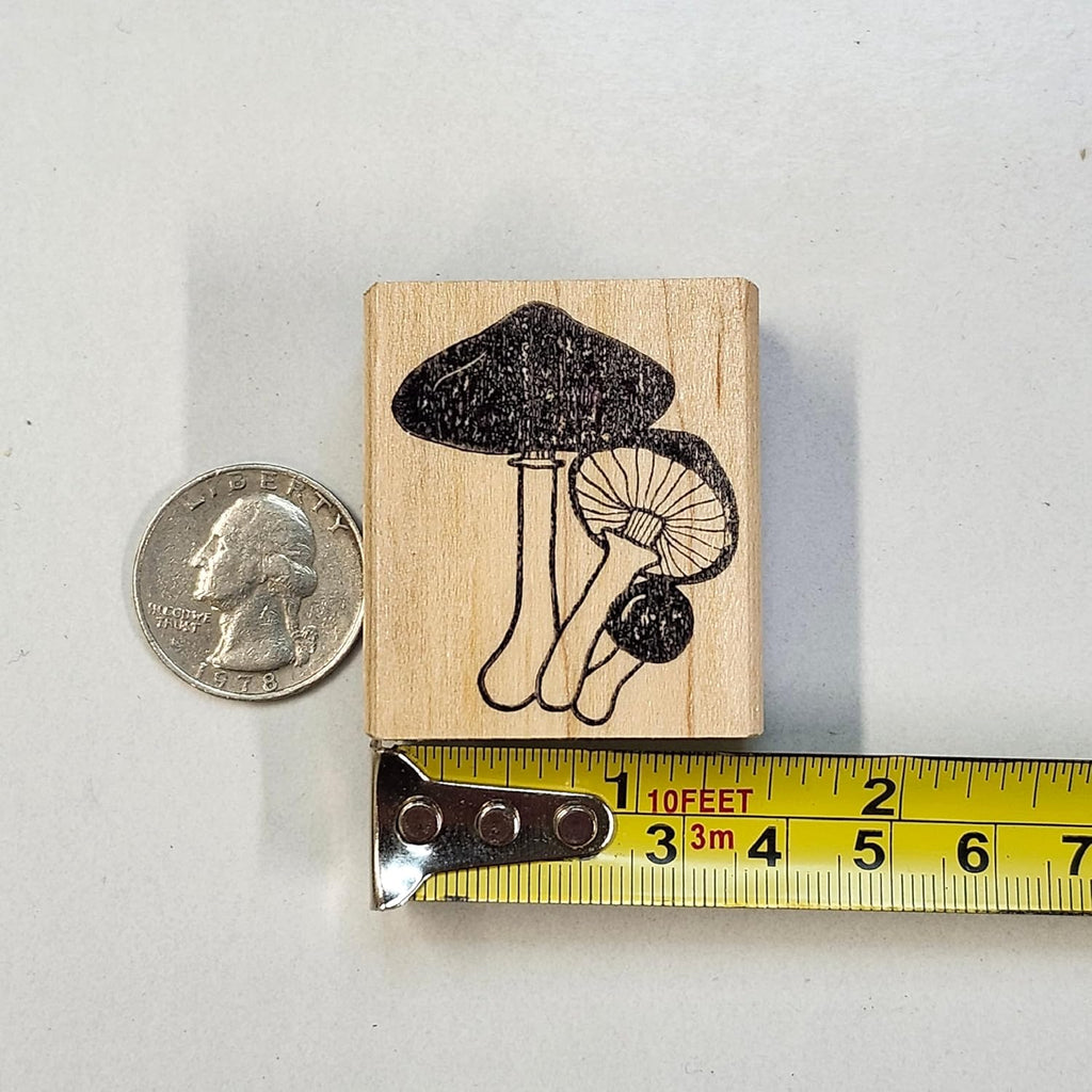 Mushroom Rubber Stamp Set, with Morel Mushroom