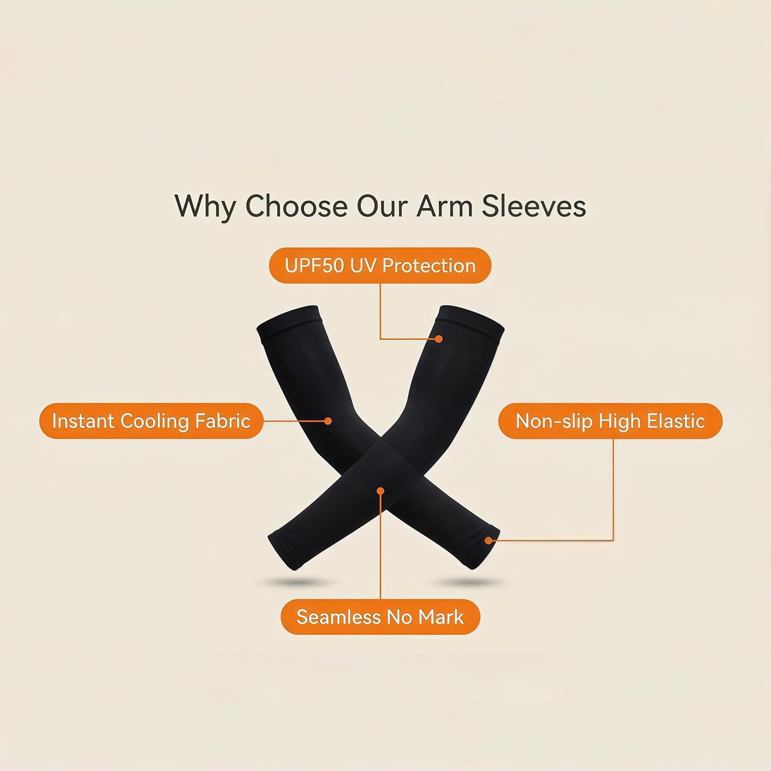 2 Pairs Arm Sleeves Compression UV Protection Cooling Sun Sleeves Tattoo Cover up Basketball Arm Sleeves Football