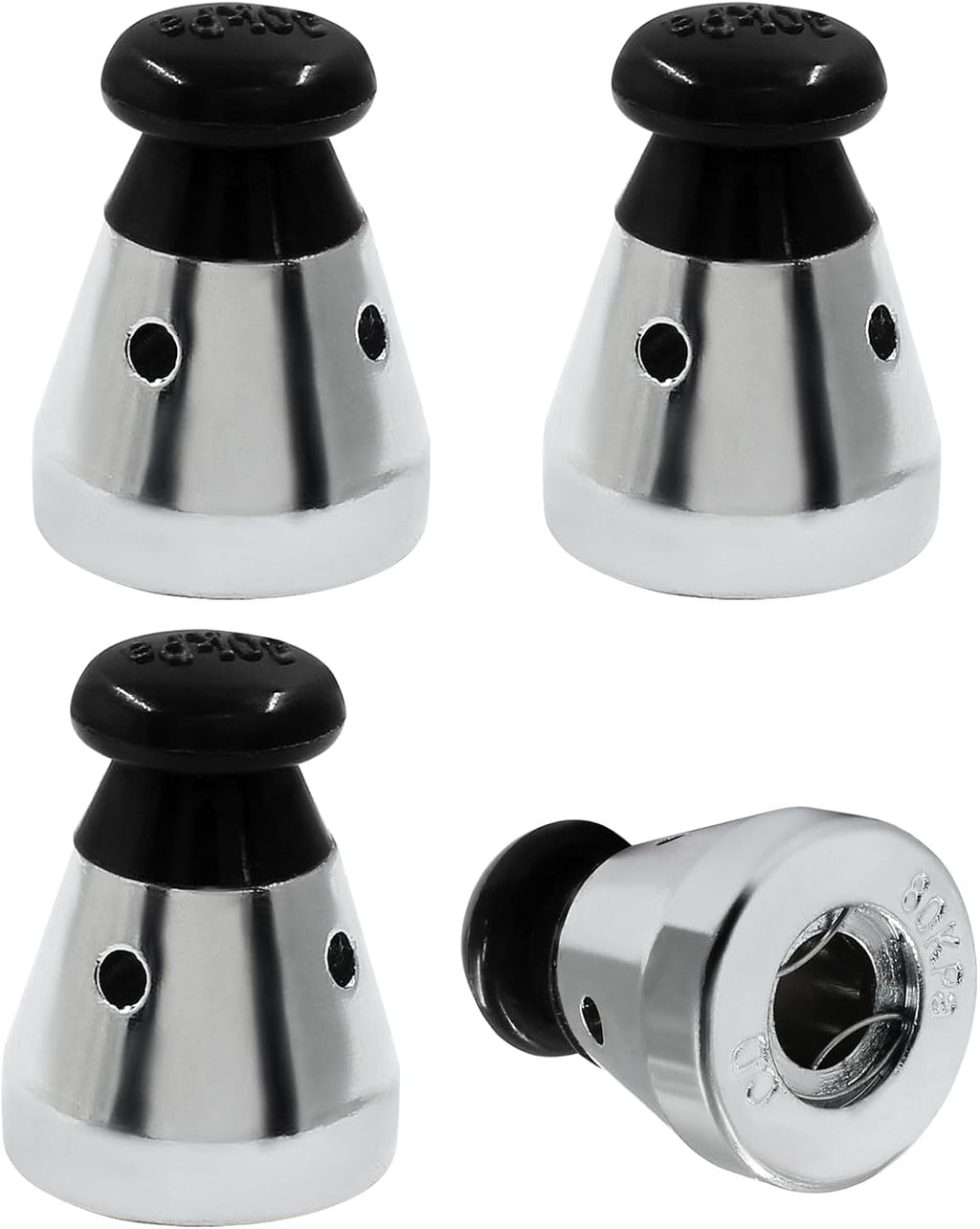 Pressure Cooker Relief Jigger Valve, Black Universal Pressure Cooker Safe Regulator 80KPA Replacement Exhaust Valve Accessories for Weight Pressure Control (4Pcs)
