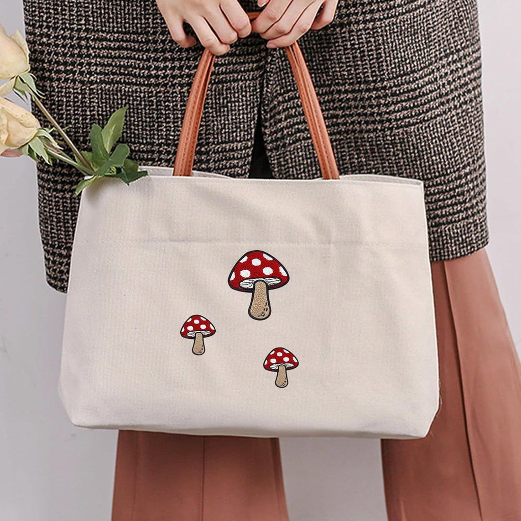 Cute Mushroom Patch Iron-On Patch –Suitable for Jackets, Shirts, and Backpacks