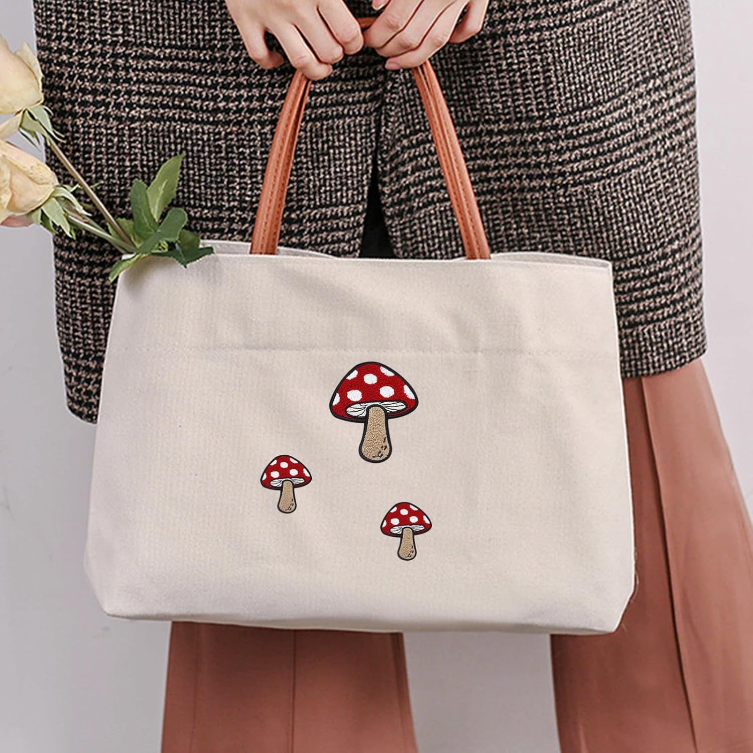 Cute Mushroom Patch Iron-On Patch –Suitable for Jackets, Shirts, and Backpacks