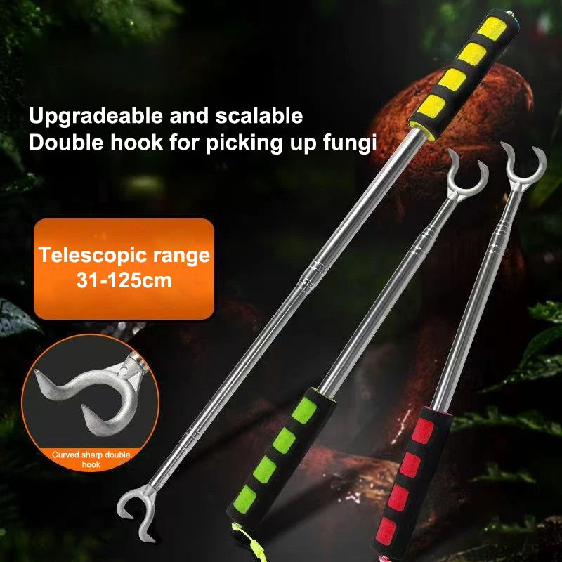 1/2Pcs Multipurpose Mushroom Harvester Non Slip Handle Adjustable Telescopic Mushroom Picking Tools Mushroom Foraging Picker