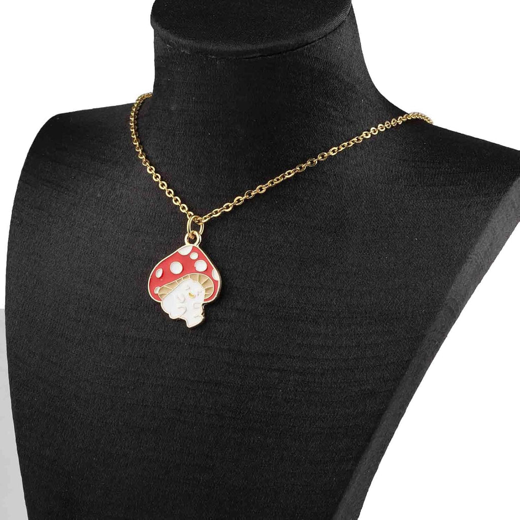 Mushroom Necklace Mushroom Gifts for Mushroom Lover Mushroom Jewelry Gifts Cute Mushroom Necklaces Pendant (Mushroom Necklace)