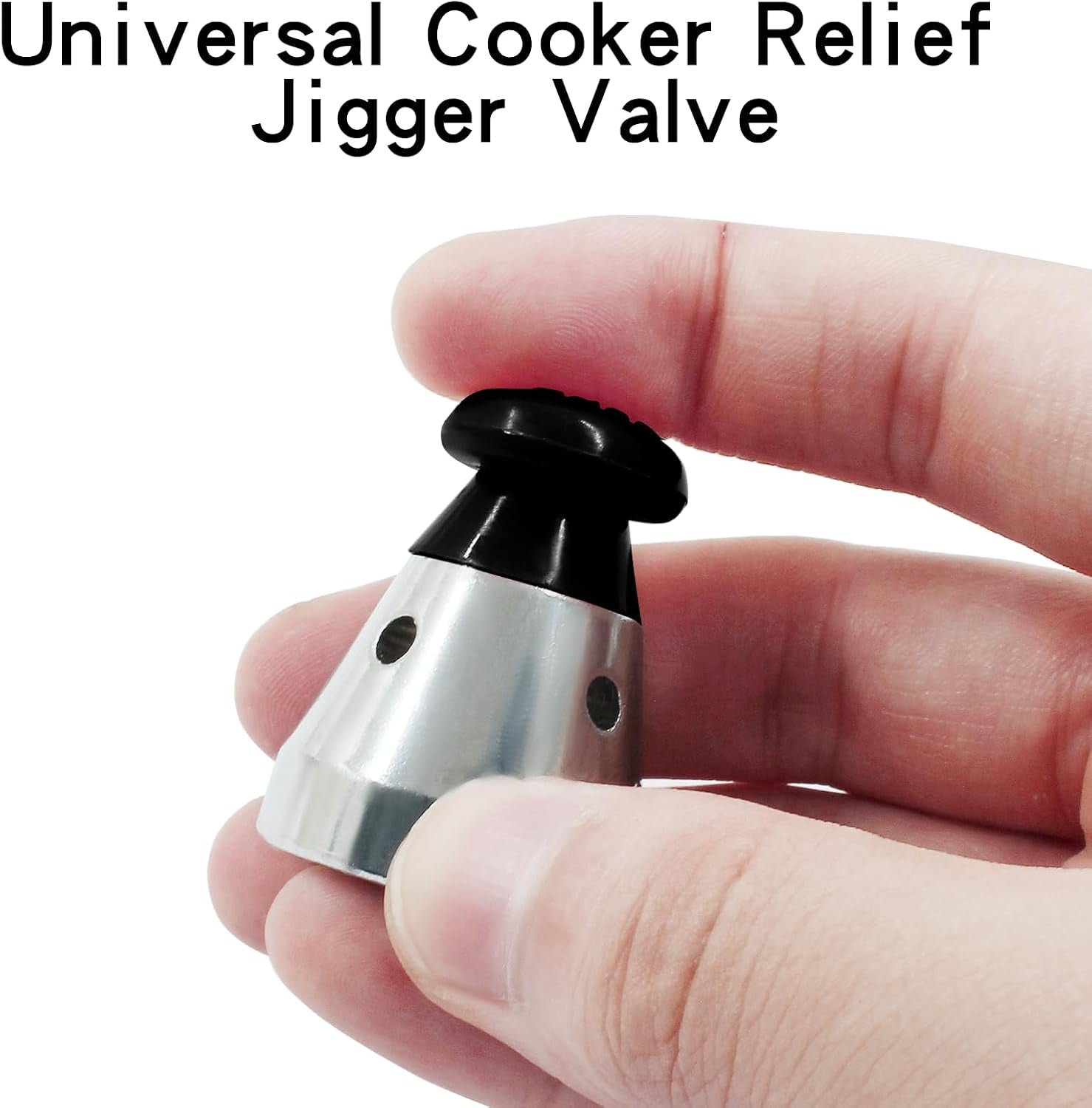 Pressure Cooker Relief Jigger Valve, Black Universal Pressure Cooker Safe Regulator 80KPA Replacement Exhaust Valve Accessories for Weight Pressure Control (4Pcs)