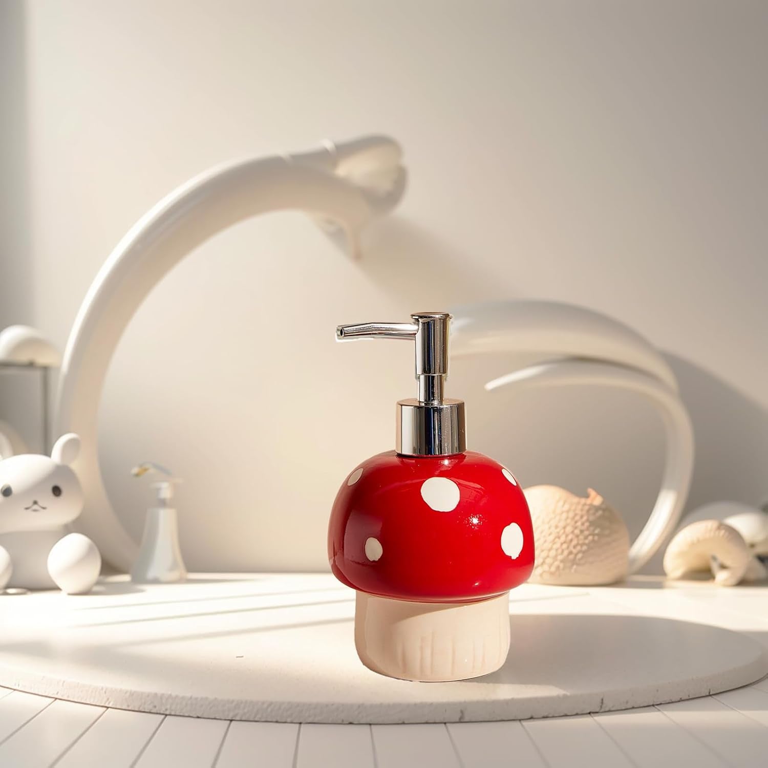Cute Mushroom Soap Dispenser, Fun Hand Soap Pump, Mushroom Bathroom Decor, Cute Bathroom Decor, Mushroom Accessories, Mushroom Kitchen Decor, Mushroom Gifts