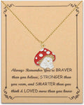Mushroom Necklace Mushroom Gifts for Mushroom Lover Mushroom Jewelry Gifts Cute Mushroom Necklaces Pendant (Mushroom Necklace)