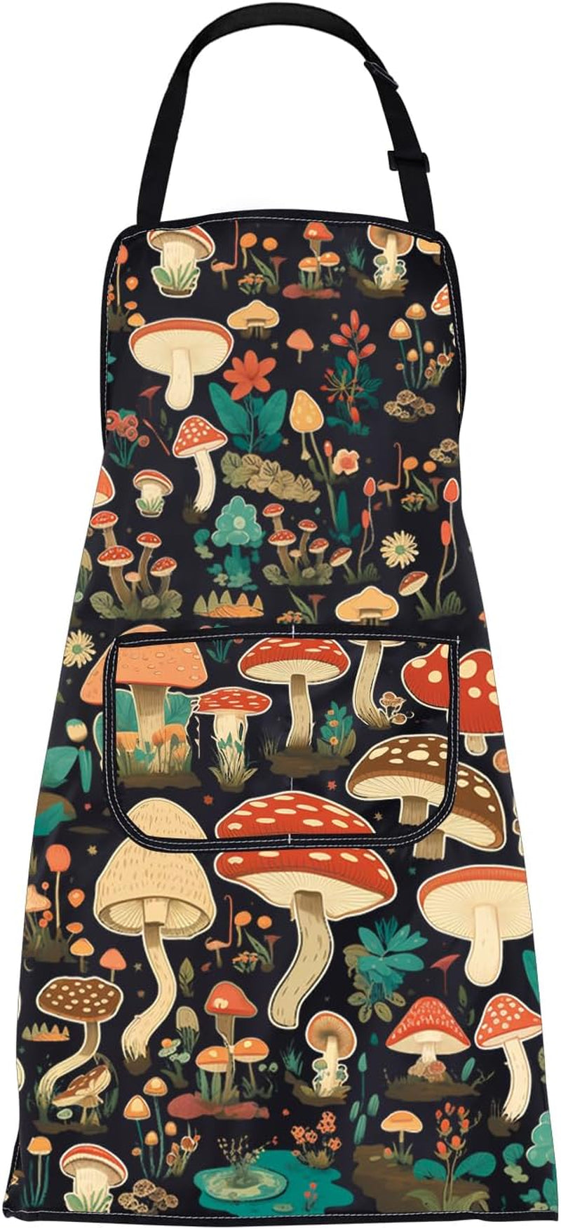 Mushroom Aprons with Pockets - Cooking, Baking, Gardening Apron - Mushroom Lover Gift