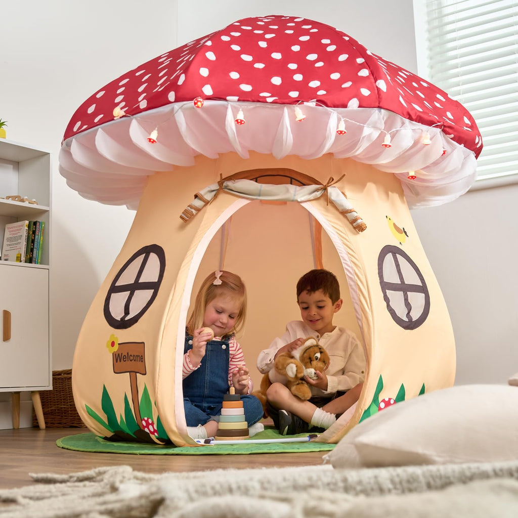 Enchanted Mushroom Play Tent - a World of Adventure for Kids 3+ - the Ultimate Toddler Tent for Creative Indoor Fun