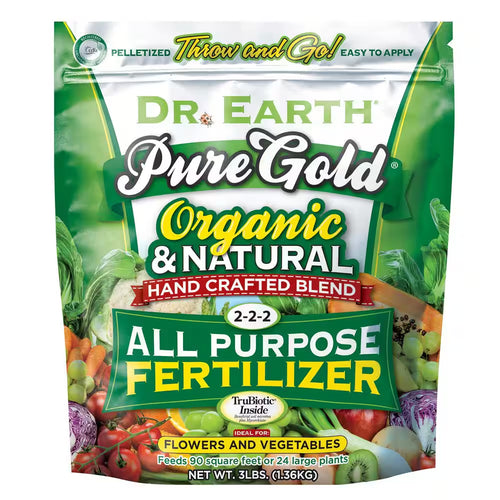 3 Lbs. 45 Sq. Ft. Organic Pure Gold All Purpose Dry Plant Fertilizer Pelletized