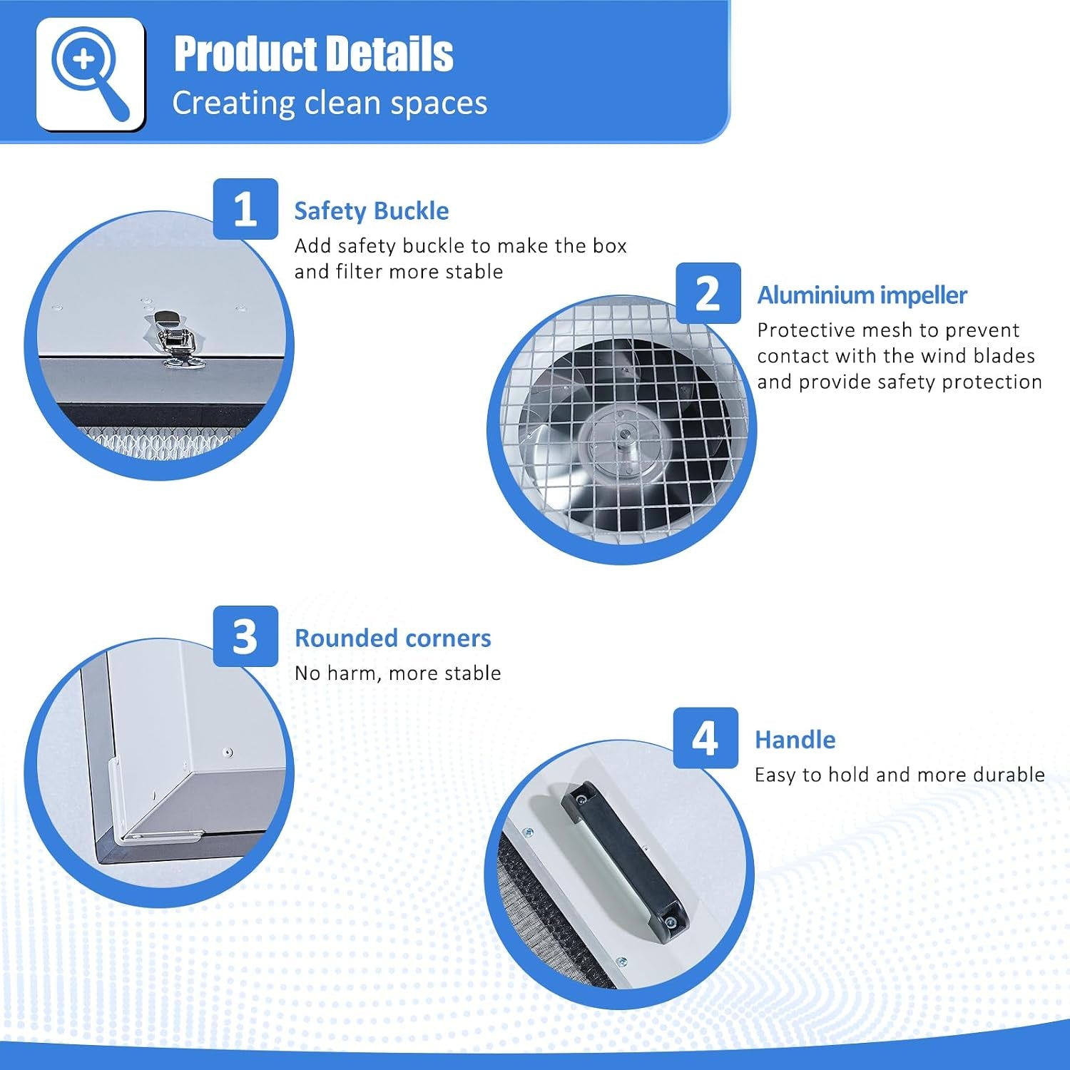 HEPA H14-Filter Laminar Flow Hood Updated Fanfilter Unit（Include HEPA Filter）100/Iso Class 5 Cleanroom/Laboratory/Cleanroom/Mushroom Room, Laminar Air Flow Hood(46.2"X22.6"110V，Dual Machine)