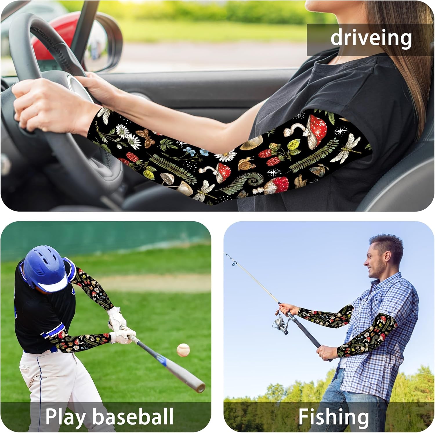 Gardening Sleeves for Women Leaf Sleeves to Cover Arms Sleeves Anti-Scratch Farm Sun Protection Cooling Sleeve