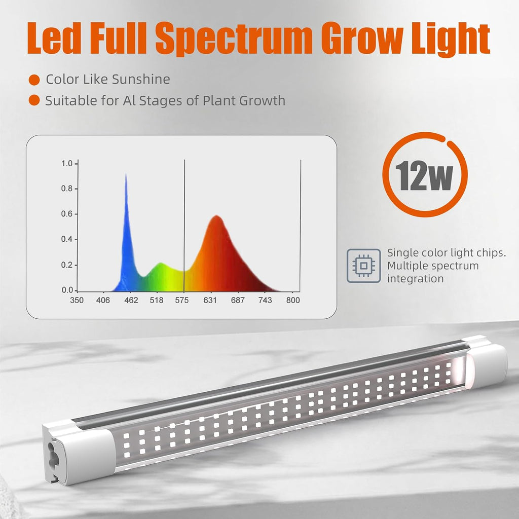 Indoor Greenhouse with Grow Light, 15.7" L×11.8" W×62.3" H with 48W