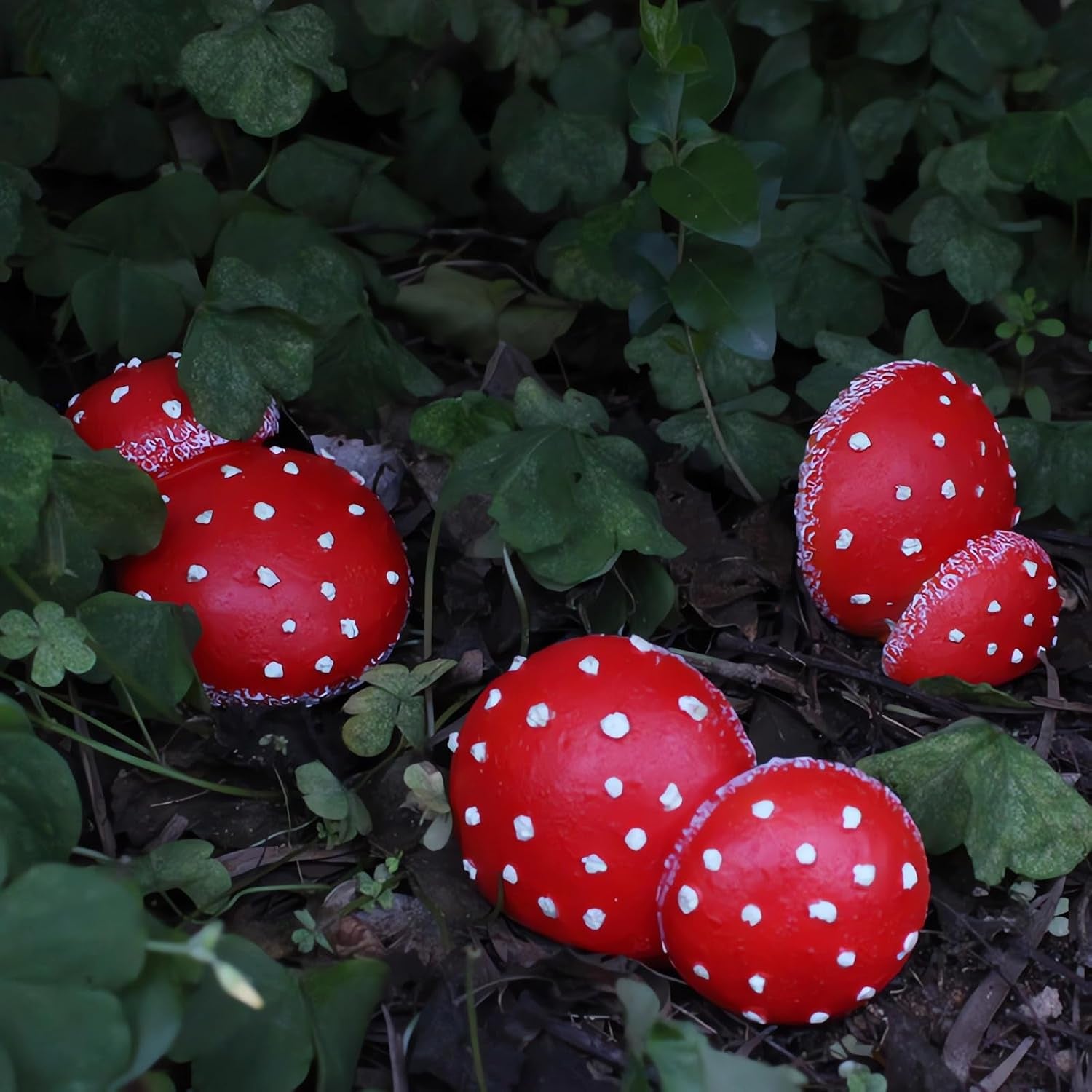Glow in the Dark Mushroom, Set of 3 Mushroom Decor Decorations for Garden Yard, Mushroom Tree Decorations Outdoor, Mushroom Statue Figurines, Fairy Garden Decor Accessories - Tree Hugger