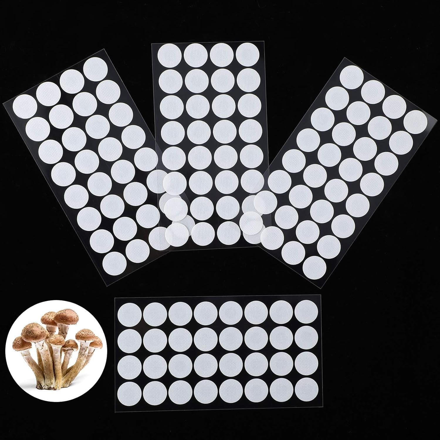 128 Pieces Synthetic Filter Paper Stickers 20 Mm 0.3 Mm Synthetic Filter Disc Tape Mushroom Applied under Mason Jar for Mushroom Cultivation