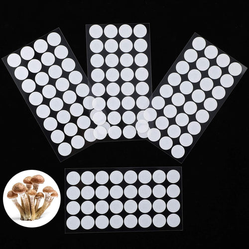 128 Pieces Synthetic Filter Paper Stickers 20 Mm 0.3 Mm Synthetic Filter Disc Tape Mushroom Applied under Mason Jar for Mushroom Cultivation