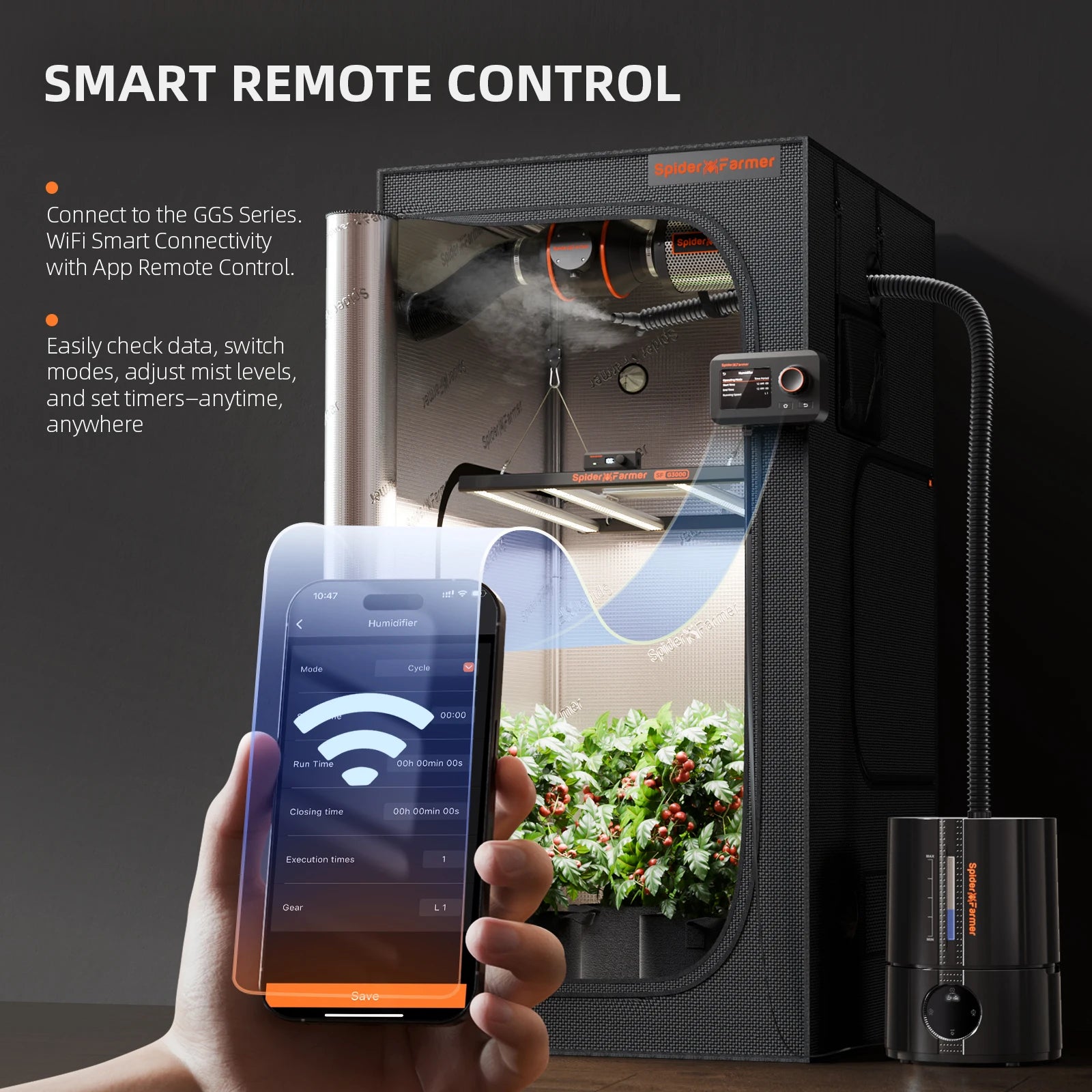 5L Air Humidifier Ultrasonic Cool Mist Humidifier with RJ12 Cable
