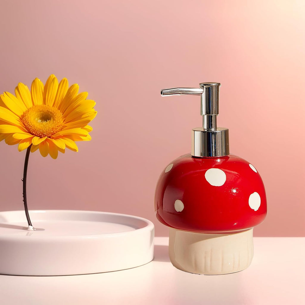 Cute Mushroom Soap Dispenser, Fun Hand Soap Pump, Mushroom Bathroom Decor, Cute Bathroom Decor, Mushroom Accessories, Mushroom Kitchen Decor, Mushroom Gifts