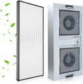 HEPA H14-Filter Laminar Flow Hood Updated Fanfilter Unit（Include HEPA Filter）100/Iso Class 5 Cleanroom/Laboratory/Cleanroom/Mushroom Room, Laminar Air Flow Hood(46.2"X22.6"110V，Dual Machine)