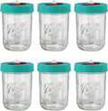 Mushroom Liquid Culture Jar with Self Healing Sealing Injection Port & Syringe Filter Port Mycology Supplies Mushroom Inoculation, Cultivation, Growing Kit 500 ML, 6PCS|PACK