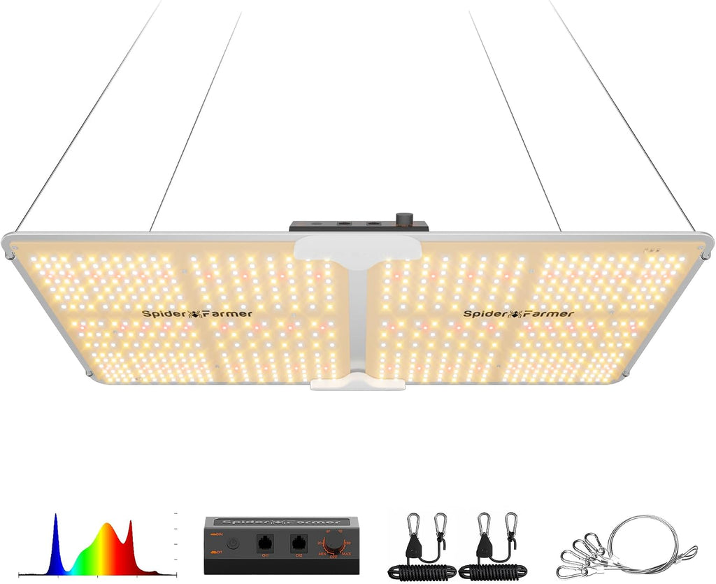 SF2000 200W LED Grow Light for Indoor Plants, Upgraded High Efficiency Leds, Dimmable Full Spectrum High PPFD, Deep Penetration for Seed Starting/Vegetables/Bloom in 2X4 Grow Tent