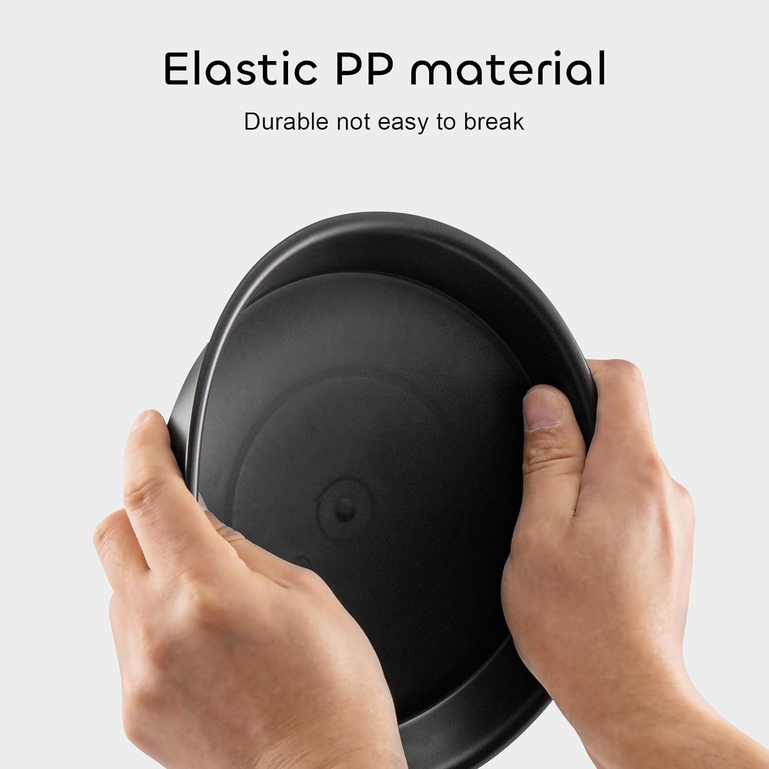 6 Packs 11.8 Inches Plant Saucer Plant Drip Trays, Plastic Plant Trays for Pots, Heavy Duty Pot Drip Tray for Indoors Outdoor Flower Planters, Black