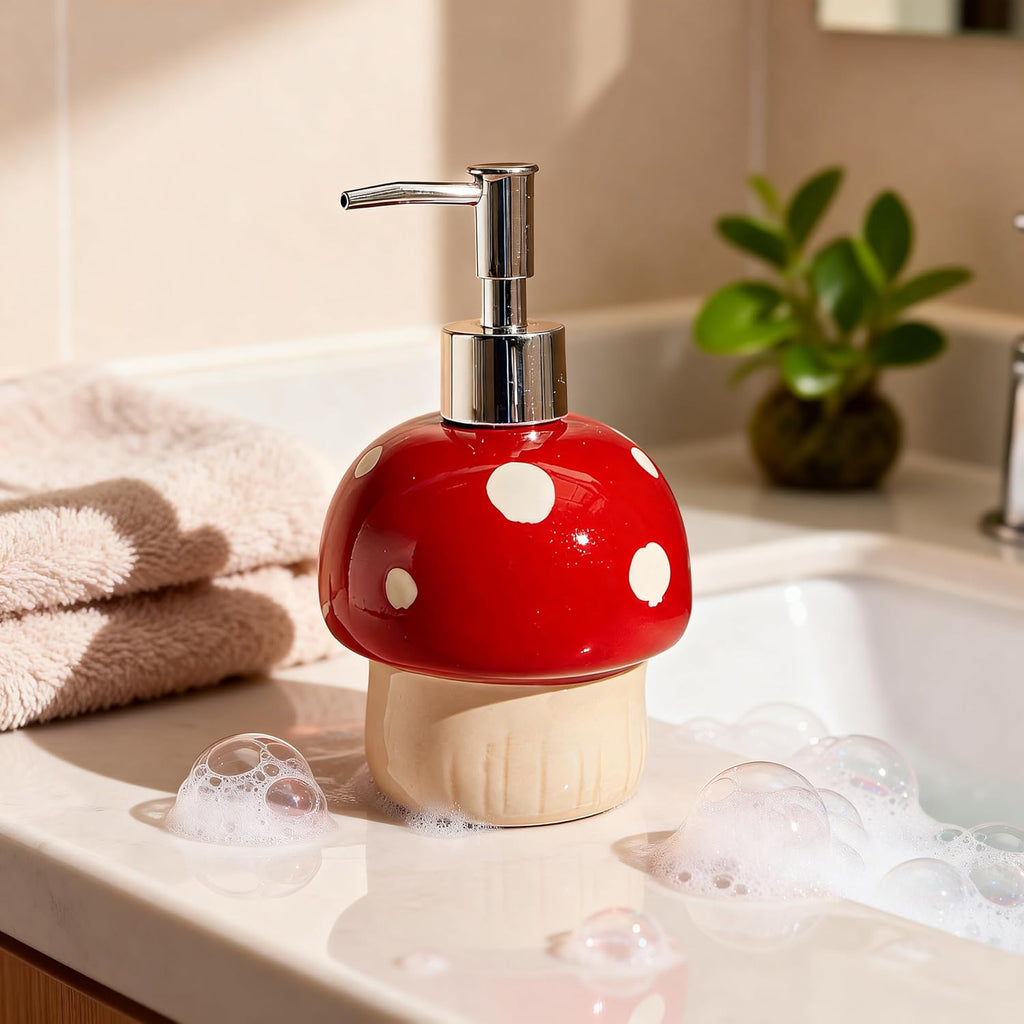 Cute Mushroom Soap Dispenser, Fun Hand Soap Pump, Mushroom Bathroom Decor, Cute Bathroom Decor, Mushroom Accessories, Mushroom Kitchen Decor, Mushroom Gifts