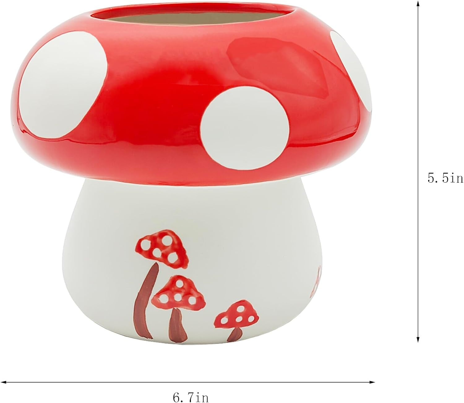 Mushroom Kitchen Utensil Holder for Countertop Mushroom Decor Ceramic Cooking Utensil Crock Large Spatula Holder Utensil Organizer Kitchen Decor