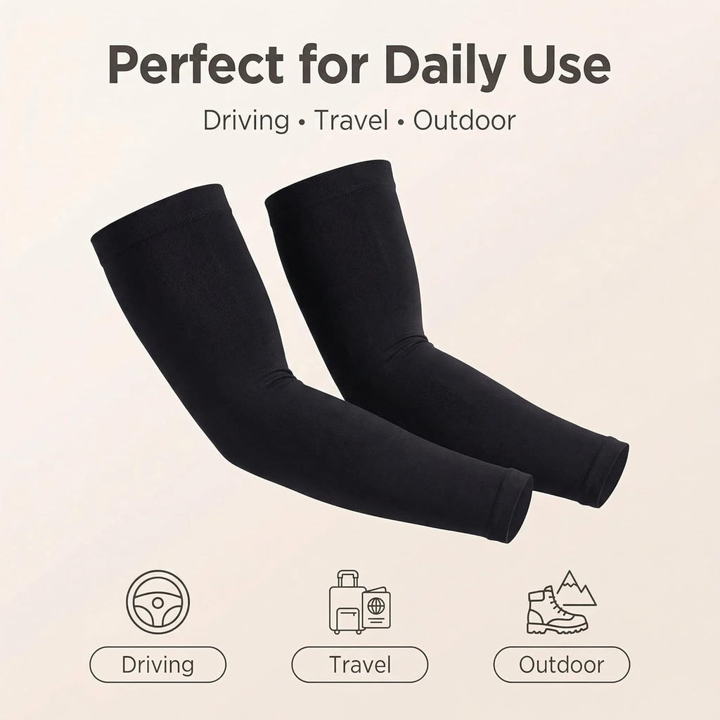 2 Pairs Arm Sleeves Compression UV Protection Cooling Sun Sleeves Tattoo Cover up Basketball Arm Sleeves Football