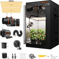 SF4000 Grow Tent Kit Complete 4X4X6.6Ft Samsung LM301H EVO LED Diodes, 450W Grow Light Complete System Grow Tent Set 48"X48"X80" with 6" Ventilation System & GGS Automatic Controller