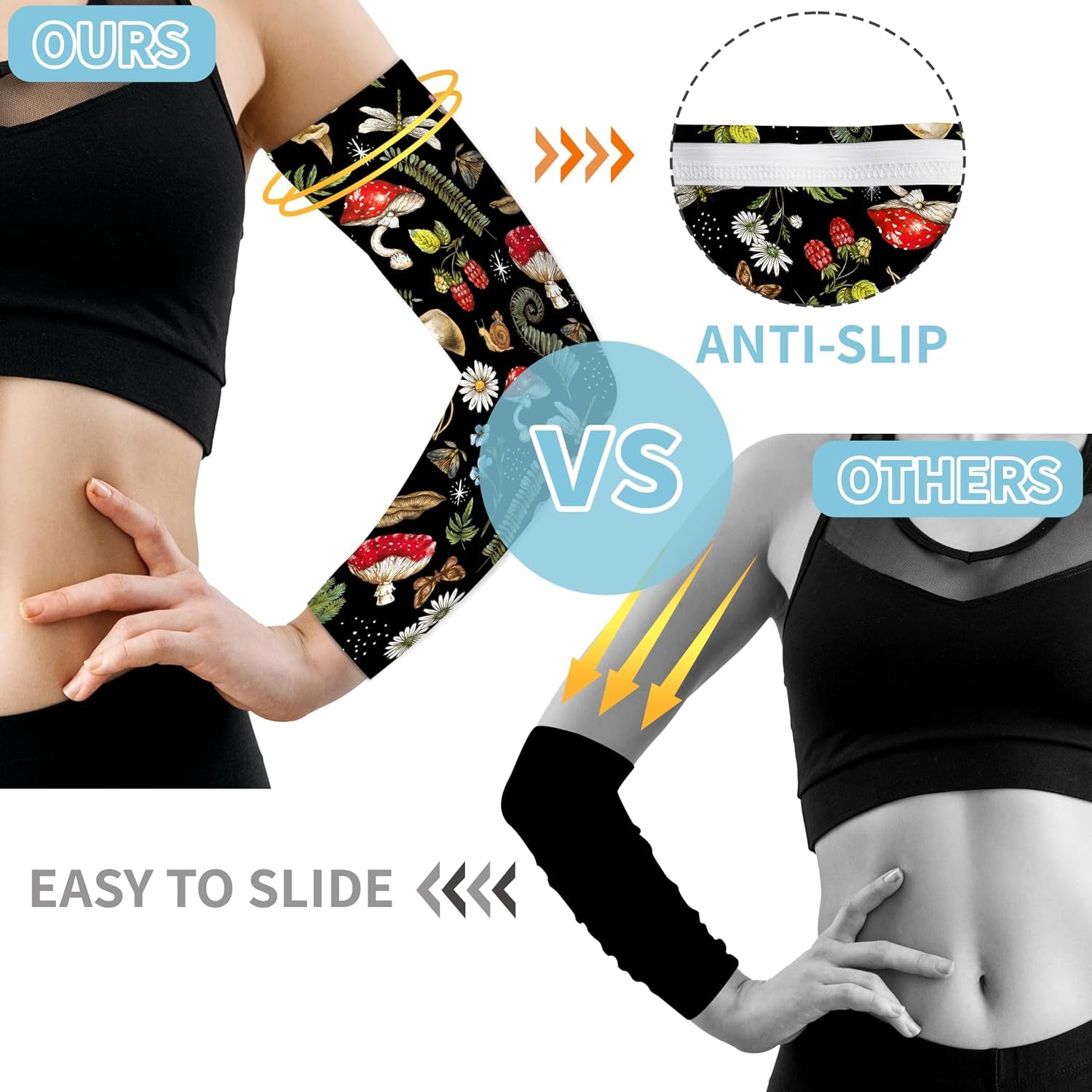 Gardening Sleeves for Women Leaf Sleeves to Cover Arms Sleeves Anti-Scratch Farm Sun Protection Cooling Sleeve