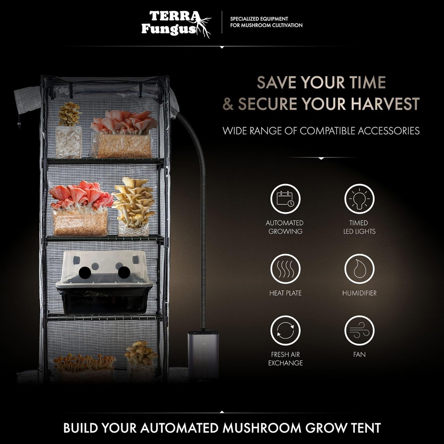 Mushroom Grow Tent | Martha Tent, Small Greenhouse for Indoor, Fruiting Chamber, Fits Monotub