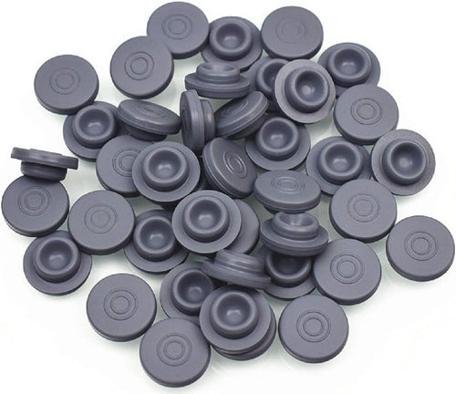 100 Peices Mushrooms Self Healing Rubber Injection Ports,13Mm Rubber Bottle Stoppers, for Sealing 1/4 Inch or 7Mm Opening
