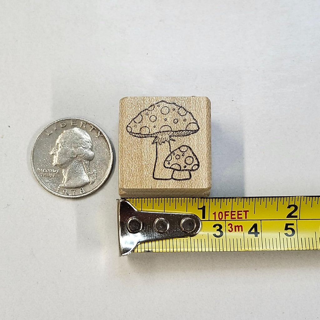 Mushroom Rubber Stamp Set, with Morel Mushroom
