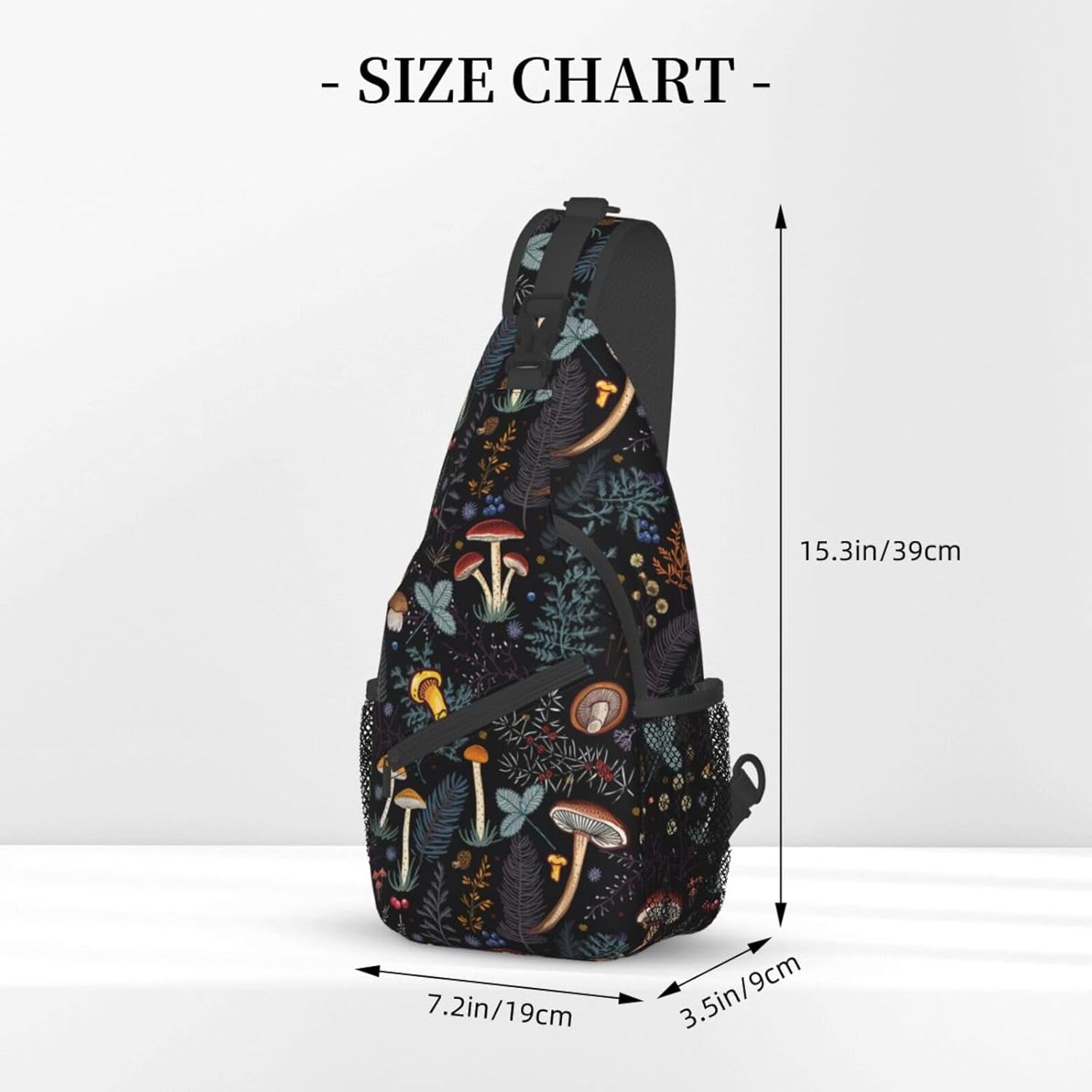 Mushroom Gifts Mushroom Backpack Crossbody Bag Sling Bag for Women Men Travel Hiking Daypack Chest Shoulder