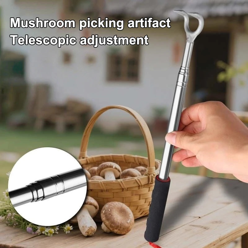 1/2Pcs Multipurpose Mushroom Harvester Non Slip Handle Adjustable Telescopic Mushroom Picking Tools Mushroom Foraging Picker