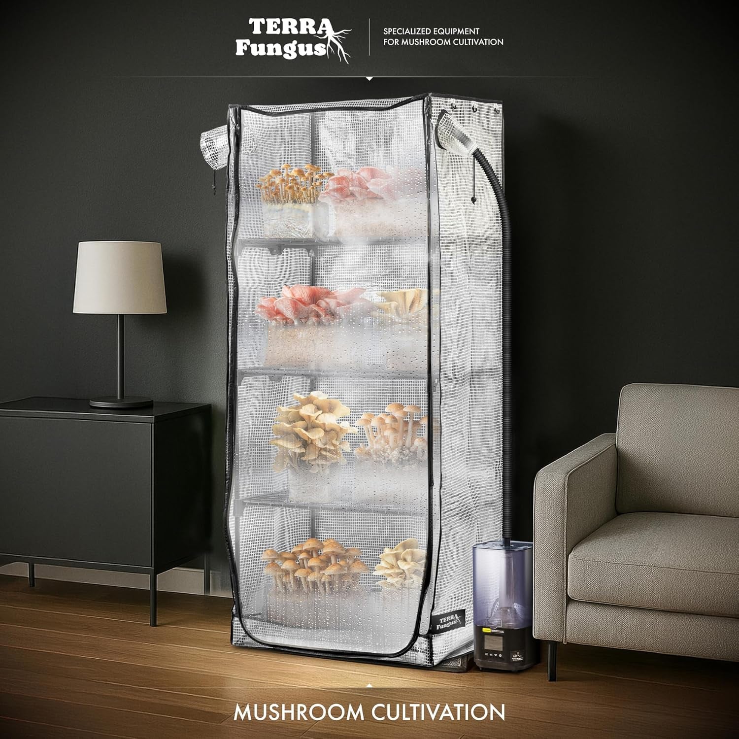 Mushroom Grow Tent | Martha Tent, Small Greenhouse for Indoor, Fruiting Chamber, Fits Monotub