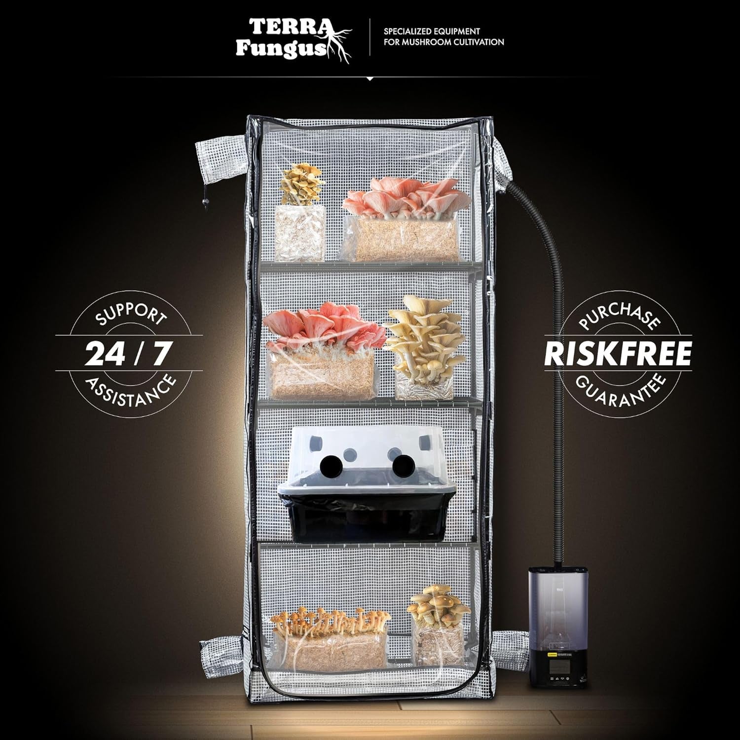 Mushroom Grow Tent | Martha Tent, Small Greenhouse for Indoor, Fruiting Chamber, Fits Monotub