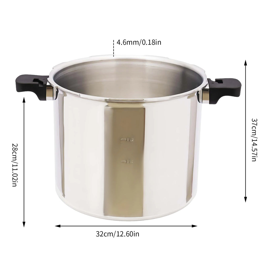 22L Large Capacities Pressure Cooker 90Kpa Commercial Aluminum Alloy Explosion-Proof Pressure Cooker for Gas Stoves 32*28Cm