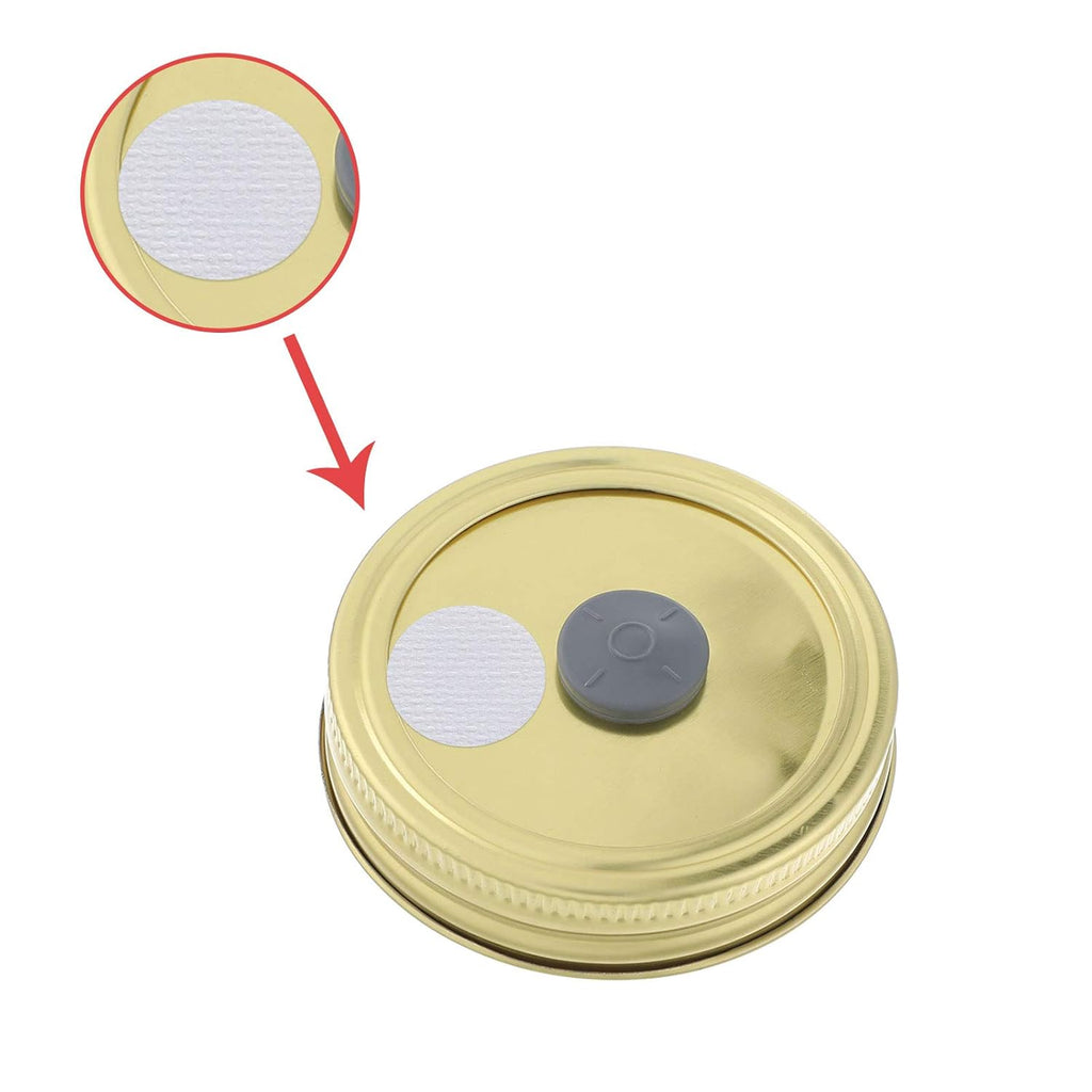 128 Pieces Synthetic Filter Paper Stickers 20 Mm 0.3 Mm Synthetic Filter Disc Tape Mushroom Applied under Mason Jar for Mushroom Cultivation