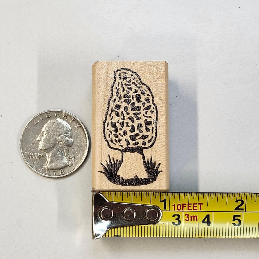 Mushroom Rubber Stamp Set, with Morel Mushroom
