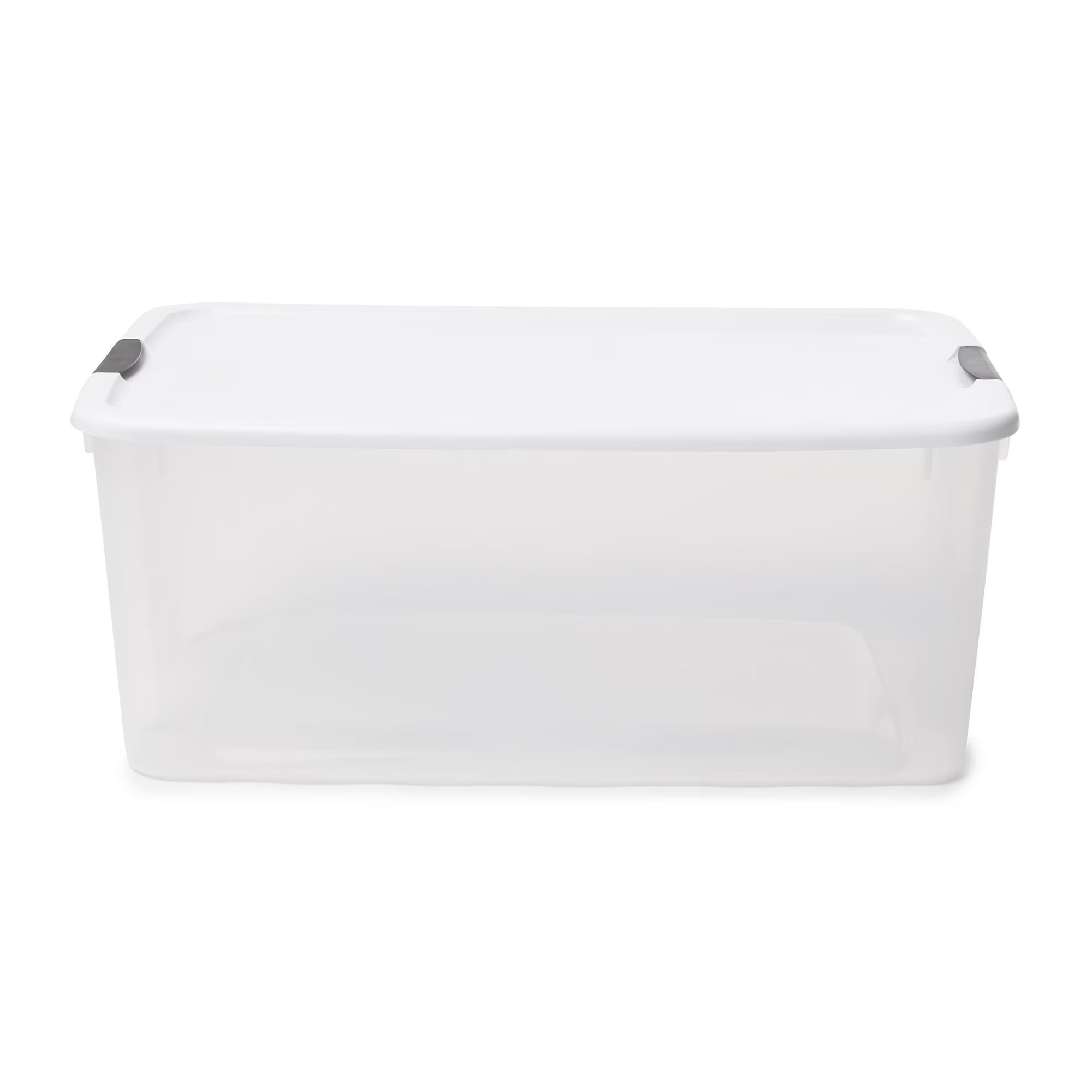 Ultra Latching Storage Tote - Clear Plastic - 16 Pack, 116 Quart