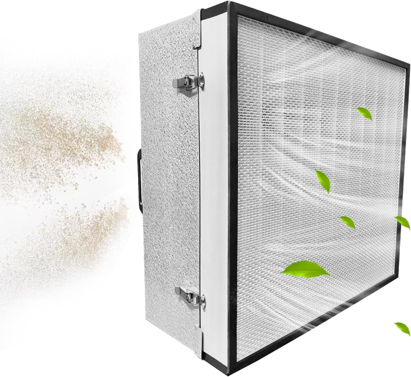 HEPA H14 Filtration Laminar Flow Hood（Include HEPA Filter）,Ffu,Updated Fan Filter Unit, Laminar Air Flow Hood (22.6”X22.6”110V), 100/ISO Class 5 Cleanliness, for Laboratories/Clean Rooms/Mushroom Room