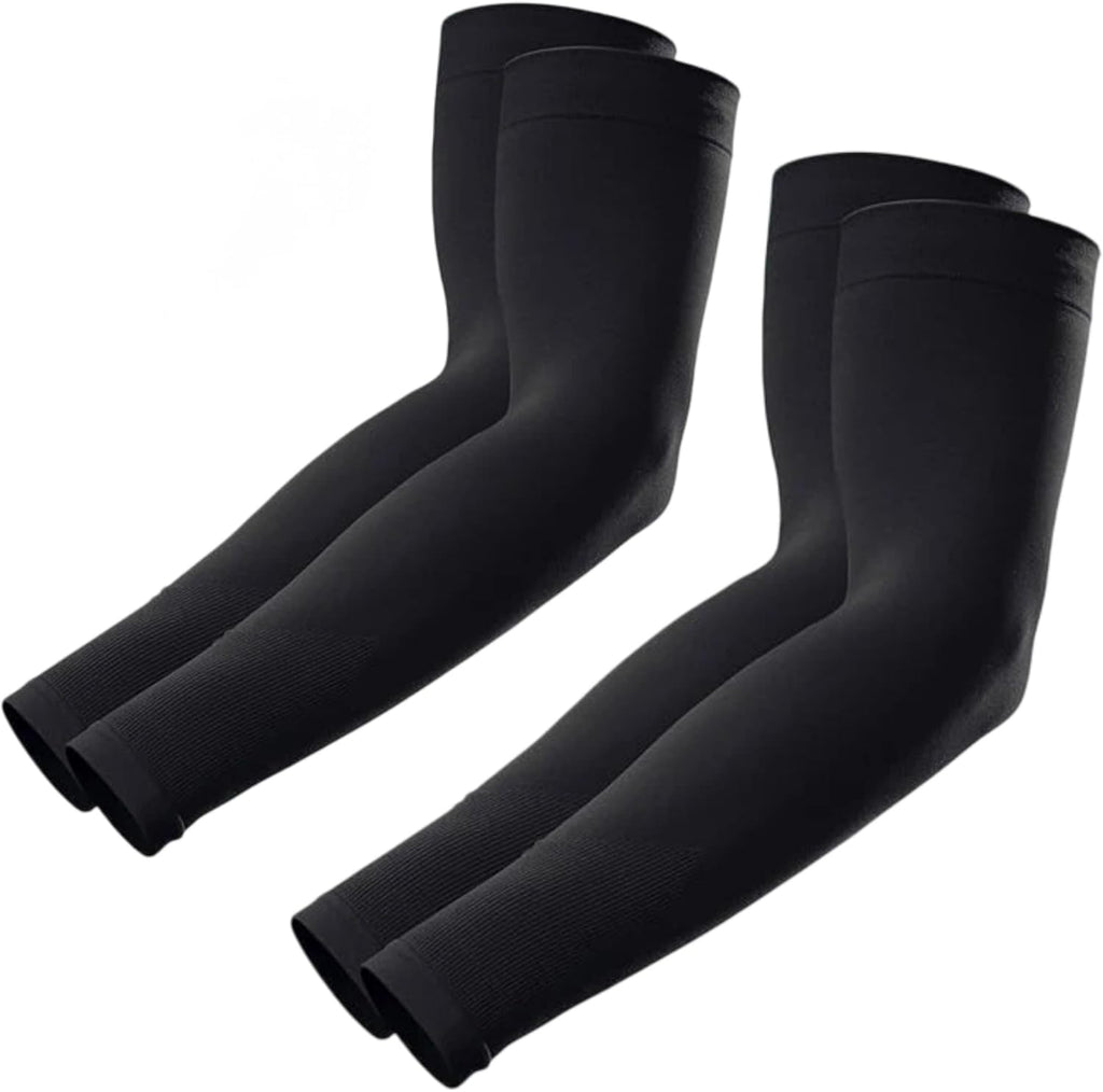 2 Pairs Arm Sleeves Compression UV Protection Cooling Sun Sleeves Tattoo Cover up Basketball Arm Sleeves Football