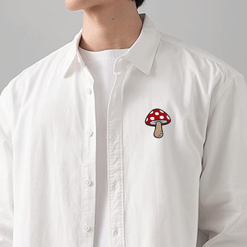 Cute Mushroom Patch Iron-On Patch –Suitable for Jackets, Shirts, and Backpacks