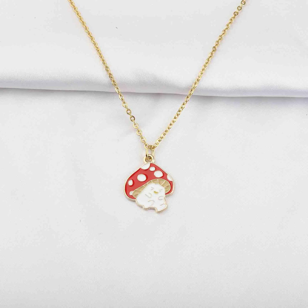 Mushroom Necklace Mushroom Gifts for Mushroom Lover Mushroom Jewelry Gifts Cute Mushroom Necklaces Pendant (Mushroom Necklace)
