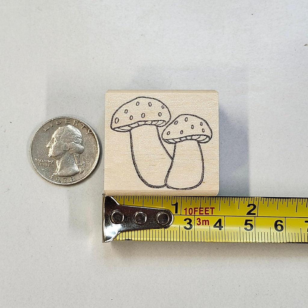Mushroom Rubber Stamp Set, with Morel Mushroom