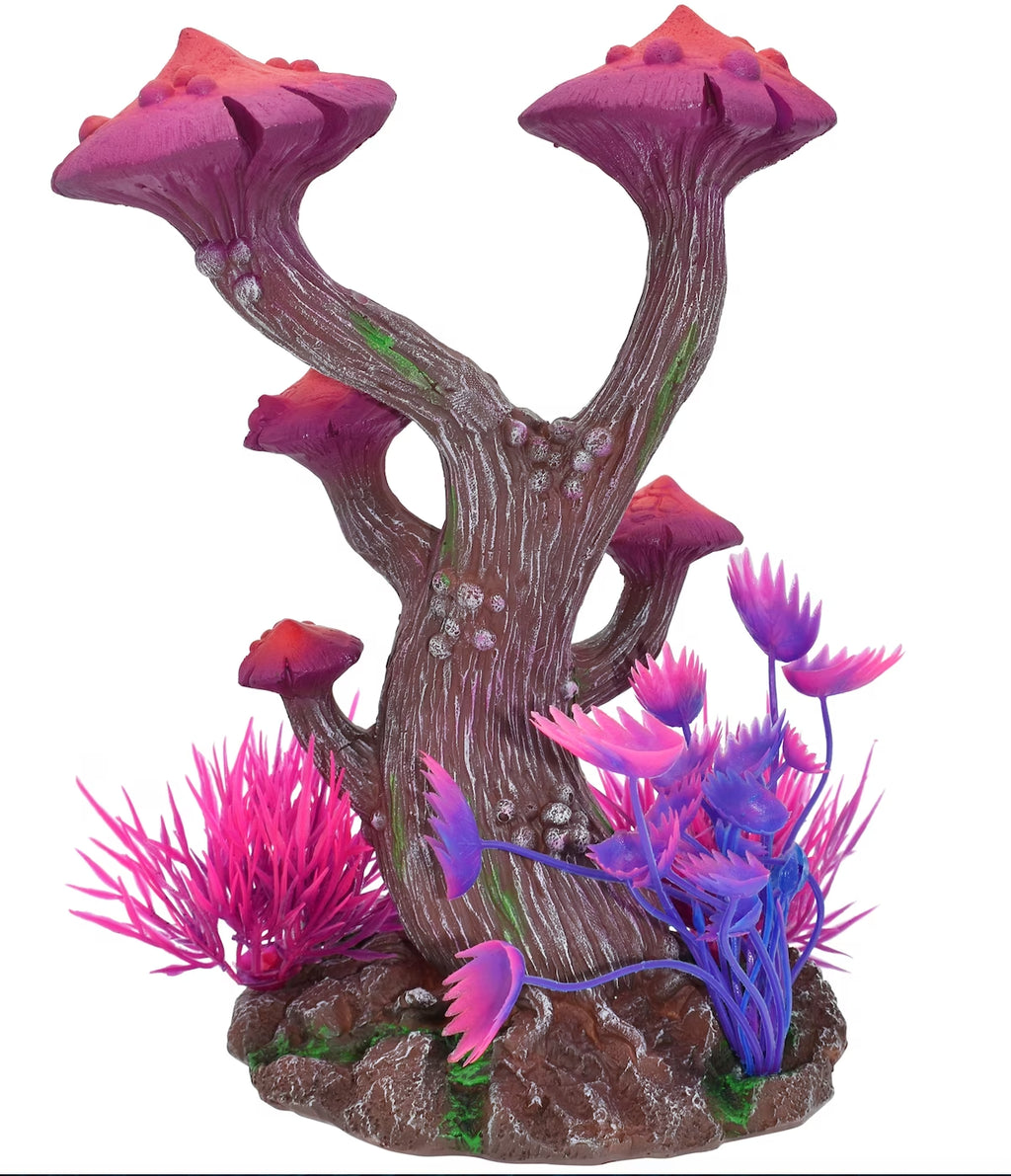 Aquarium Decor Pink Mushroom