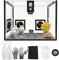 Mushroom Mycology Large Still Air Box 31.5X 20.5X 20.5 Inch Professional-Grade Grow Tent with Flow Hood & Monotub Kit, Mushroom Planting Bag Tent Kit for Spores Horticulture Supplies Home Scientists