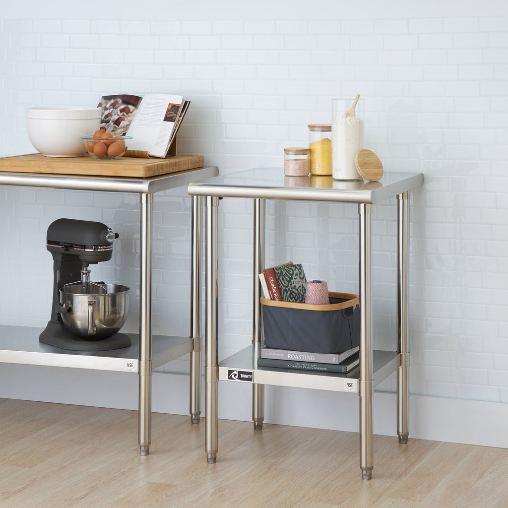 TRINITY Ecostorage NSF Certified Stainless Steel Table